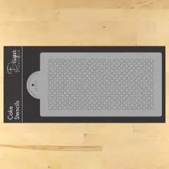 Zoe Clark (1 cm) Diamond Netting Cake Stencil Side | C1038 by Designer Stencils | Cake Decorating Tools | Baking Stencils for Royal Icing, Airbrush, Dusting Powder | Reusable Plastic Food Grade Stencil for Cakes | Easy to Use & Clean Cake Stencil