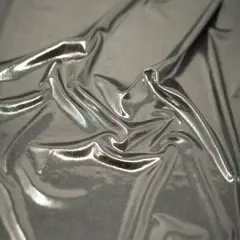 Mercury Titanium Foiled Spandex Fabric Black/Silver