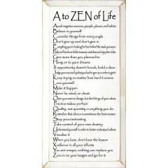 9 x 18 Inch Knotty Pine Wood Sign Rustic Distressed Wall Decor with Beveled Edges and Hanger White-Black