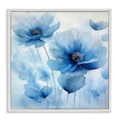 Stupell Industries Mystical Blue Poppies Framed Giclee Wall Art Design by Irena Orlov