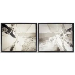 Stupell Industries Sailing Clear Summer Day 2pc Floater Framed Canvas Wall Art Set Design by Graffi*tee Studios