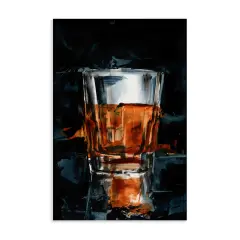 Stupell Industries Straight Whiskey Glass Canvas Wall Art Design by Ethan Harper 
