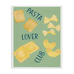 Stupell Industries Minimal Pasta Lover Club Canvas, design by Robin Maria