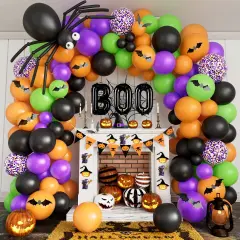 Halloween Balloons Garland Arch Kit with Boo Foil Balloon