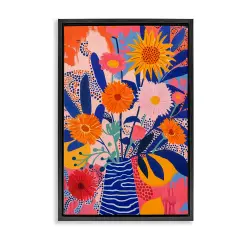 Stupell Industries Whimsical Floral Bouquet Floating Frame, design by LSR Creative Studio