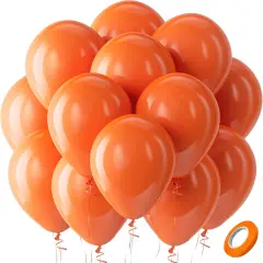 100 Pack 12 Inch Orange Round Latex Balloons (A011-2-Orange, Normal)