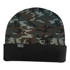 DRI DUCK&reg; Coleman Cuffed Beanie Green Woodland Camo