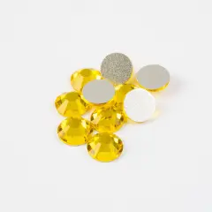 Crystal Lane DIY SS12 Glass Flatback Rhinestones, 2880pcs Citrine