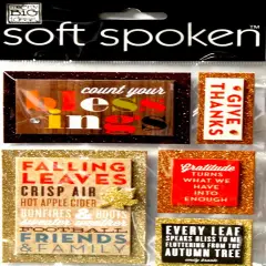 Me & My Big Ideas Soft Spoken Give Thanks Dimensional Stickers