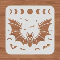 12x12inch Bat Plastic Cutouts Painting(Painting)