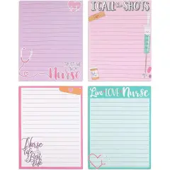 Writing Note Pads for Nurse Appreciation Gifts (4.25 x 5.5 In, 4 Pack) Multicolor
