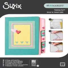 Sizzix Thinlits Set 15/PkgSnap and Swap by 49 and Market-File Folders