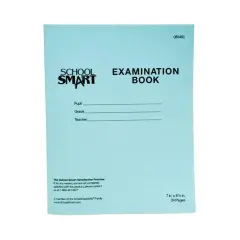 School Smart Examination Blue Book with 24 Pages, 7 x 8-1/2 Inches, Pack of 50 Books