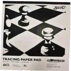Sax Tracing Paper Pad, 25 lbs, 19 x 24 Inches, White, 50 Sheets