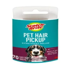 Scotch-Brite&trade; Pet Hair Pickup Lint Roller Refill 839RFS-70, 4.0 in x 36.2 ft (10.1 cm x 11.0 m)