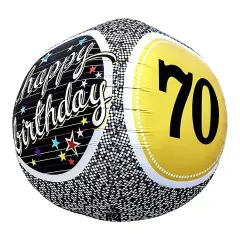 Sphere 70th Birthday Milestone 3D Foil Balloon 17 Inch
