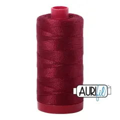 Dark Carmine Red (2460) | 12wt Large Spool (325M / 356Y) | Aurifil Thread