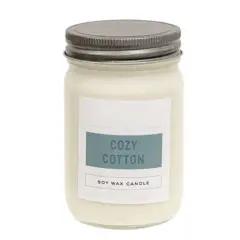 Cozy Cotton Soy Wax Candle &ndash; Single Wick, Up to 84-Hour Burn