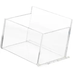 Plymor Clear Acrylic Deluxe Business Card Holder & Display (Horizontal), 2.5" W x 4" D x 2.625" H