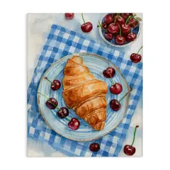 Stupell Industries Cherries & Croissant Breakfast Canvas Design by Lil' Rue