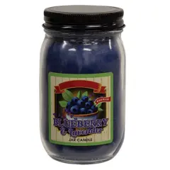 Blueberry Lavender Pint Jar Candle &ndash; Hand-Poured, Single Wick, 60&ndash;75 Hour Burn Time