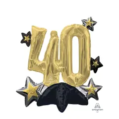 Celebrate 40 Upright Foil Balloon 21 Inch Air Fill Only