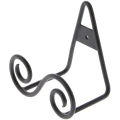 Bard's Black S-Shaped Wall Mountable Display Easel Stand, 3.5" H x 3.75" W x 2.5" D