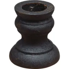 Black Aged Wood Taper Candle Cup and Vintage Style, Distressed Finish