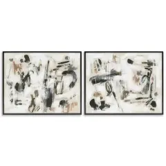 Stupell Industries Neutral Earth Tones Abstraction 2pc Framed Giclee Set Design by June Erica Vess