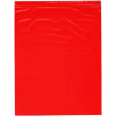 Plymor 12" x 15", Red 2 Mil Zipper Reclosable Plastic Bags