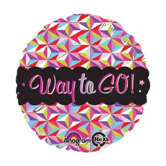 Anagram&reg; 18 Inch Way To Go Geo Balloon