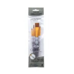 RCC 246 | Crafter's Choice&trade; 4pc Brown Taklon Variety Brush Set