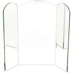 Plymor 11" Arched Backdrop, 5mm Thick Beveled Glass Mirror