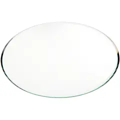 Plymor 6" Round, 3mm Thick Beveled Glass Mirror Circle