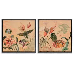 Stupell Industries Elegant Flower Organics 2pc Floating Frame Set Design by Dusza