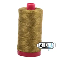 Medium Olive (2910) | 12wt Large Spool (325M / 356Y) | Aurifil Thread