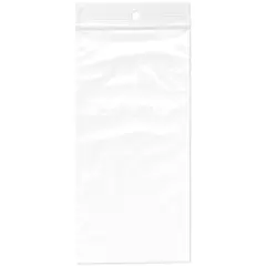 Plymor 3" x 6", 2 Mil with Hang-Hole Zipper Reclosable Plastic Bags
