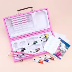 PA-ACR3000 | Pink Art&trade; 25pc Beginner's Acrylic Painting Travel Art Set