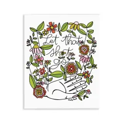 Stupell Industries Let It Go Floral Phrase Wall Plaque Design by Mandy Ford Art + Illustration