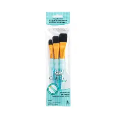 RCC 255 | Crafter's Choice&trade; 3pc Black Taklon Wash Brush Set