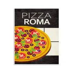 Stupell Industries Pizza Roma Classic Kitchen Wall Plaque Design by Kim Allen