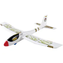 HABA Terra Kids Maxi Hand Glider with Boomerang Setting - Easy to Assemble 22" Sturdy Styrofoam Airplane with Decals Multicolor