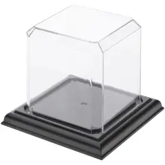Pioneer Plastics 033CPBASE-UV Clear Plastic Baseball Display Case with Base (UV Resistant), 3" W x 3" D x 3" H