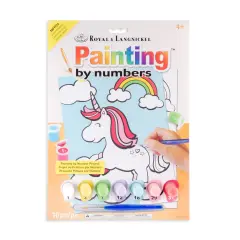 MFP24 | Painting by numbers&trade; Children's 10pc 8.75" x 11.75" Unicorn & Rainbow Painting Project