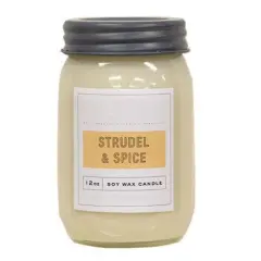 12oz Strudel and Spice Scented Candle with Lead-Free Wick and Scent-Lock Lid