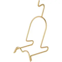 Bard's Shiny Gold-toned Cup and Saucer Stand, 8" H x 3.75" W x 4.25" D