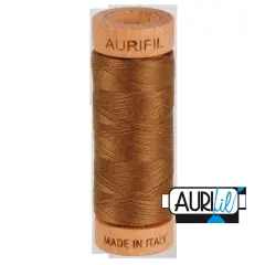 Dark Antique Gold (2372) | 80wt Small Spool (274M / 300Y) | Aurifil Thread