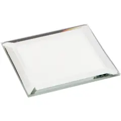 Plymor 2" Square, 3mm Thick Beveled Glass Mirror