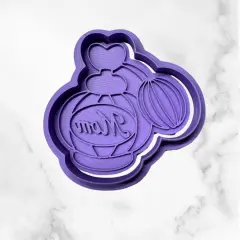 Mothers Day Perfume Bottle Cookie Cutterw Stamp |
