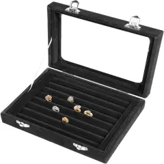 7 Slots Velvet Jewelry Earring Storage Box